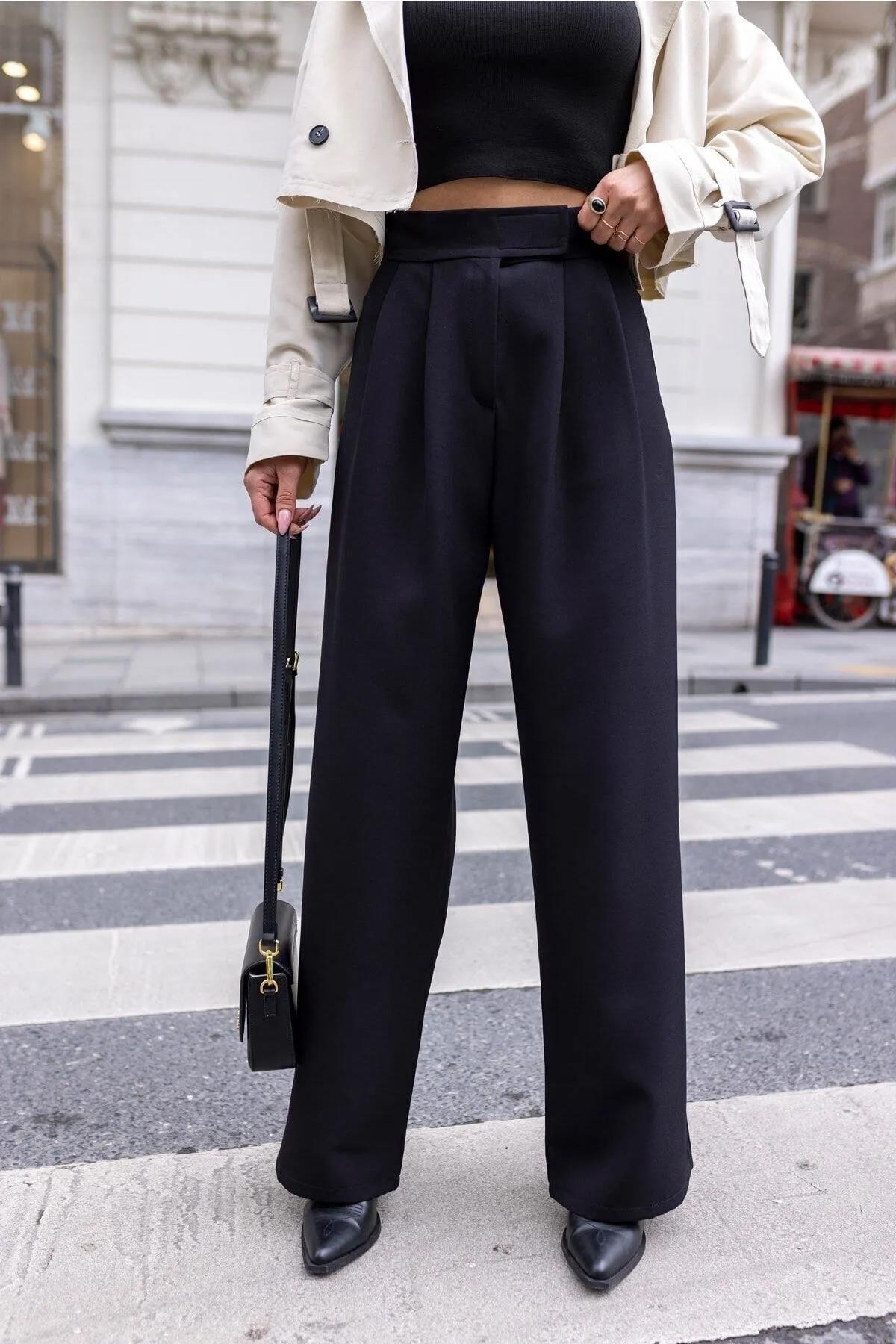 CIRT KAPAMALI PALAZZO PANTOLON