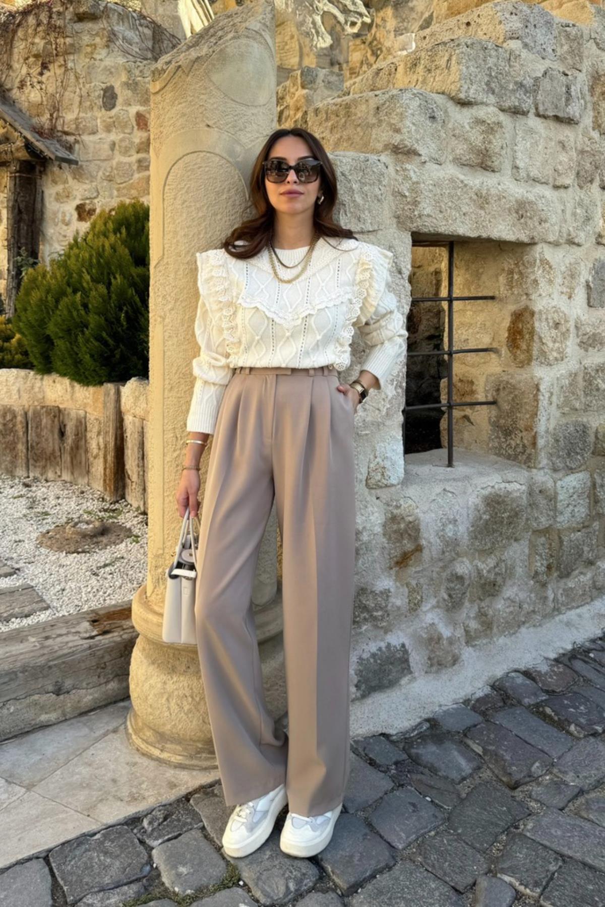 ЭКСКЛЮЗИВНЫЕ БРЮКИ СО СКЛИСАМИ ПЕРЕДНЕЙ ЧАСТИ