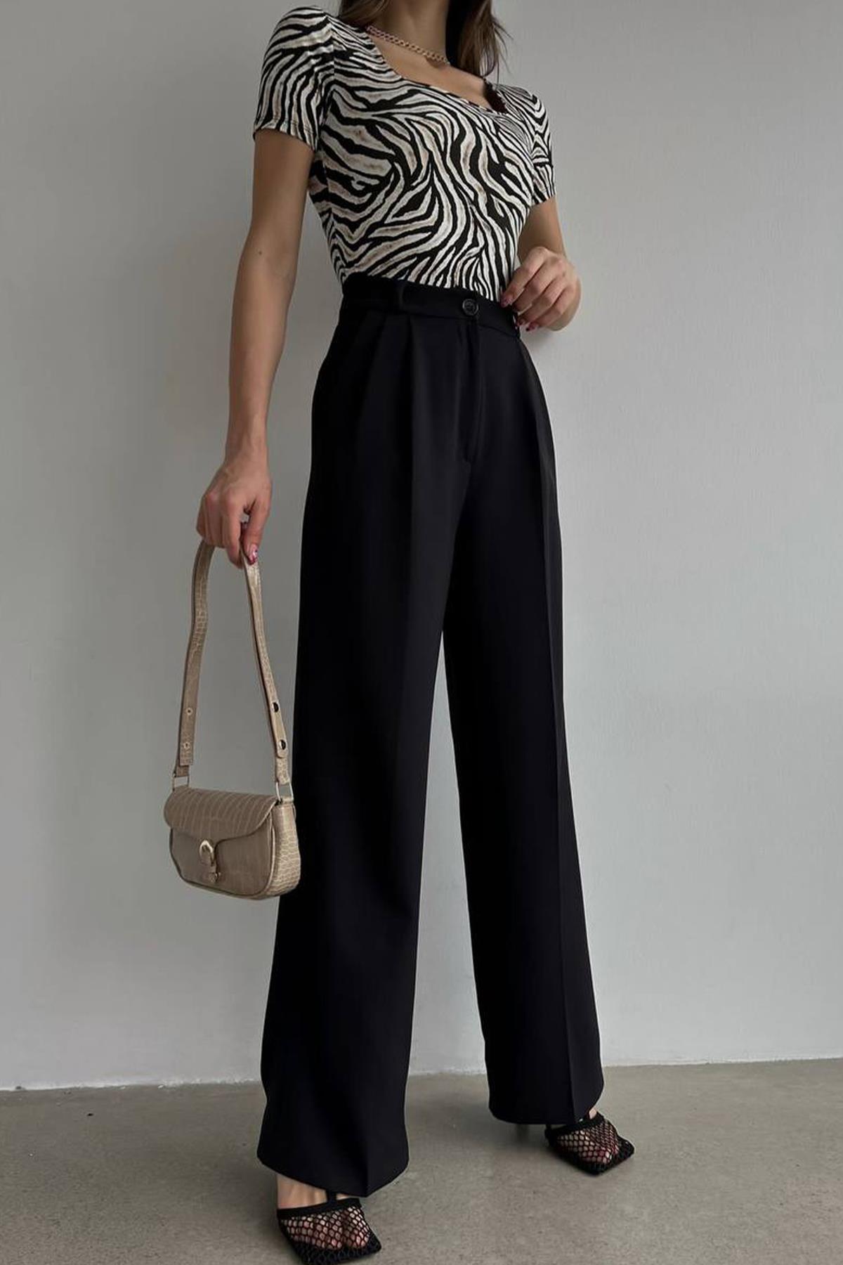 БРЮКИ ПАЛАЦЦО ПЛИССИРОВАННЫЕ