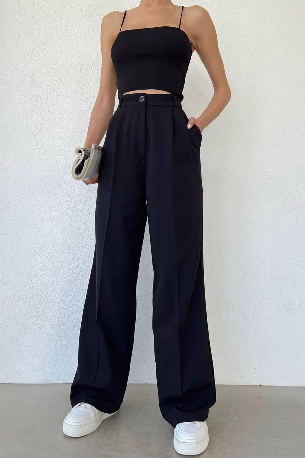 БРЮКИ ПАЛАЦЦО ПЛИССИРОВАННЫЕ