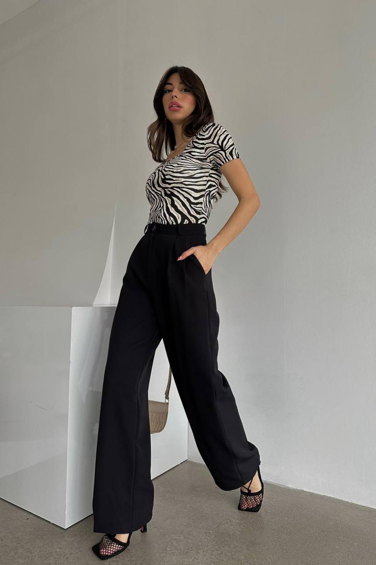 БРЮКИ ПАЛАЦЦО ПЛИССИРОВАННЫЕ