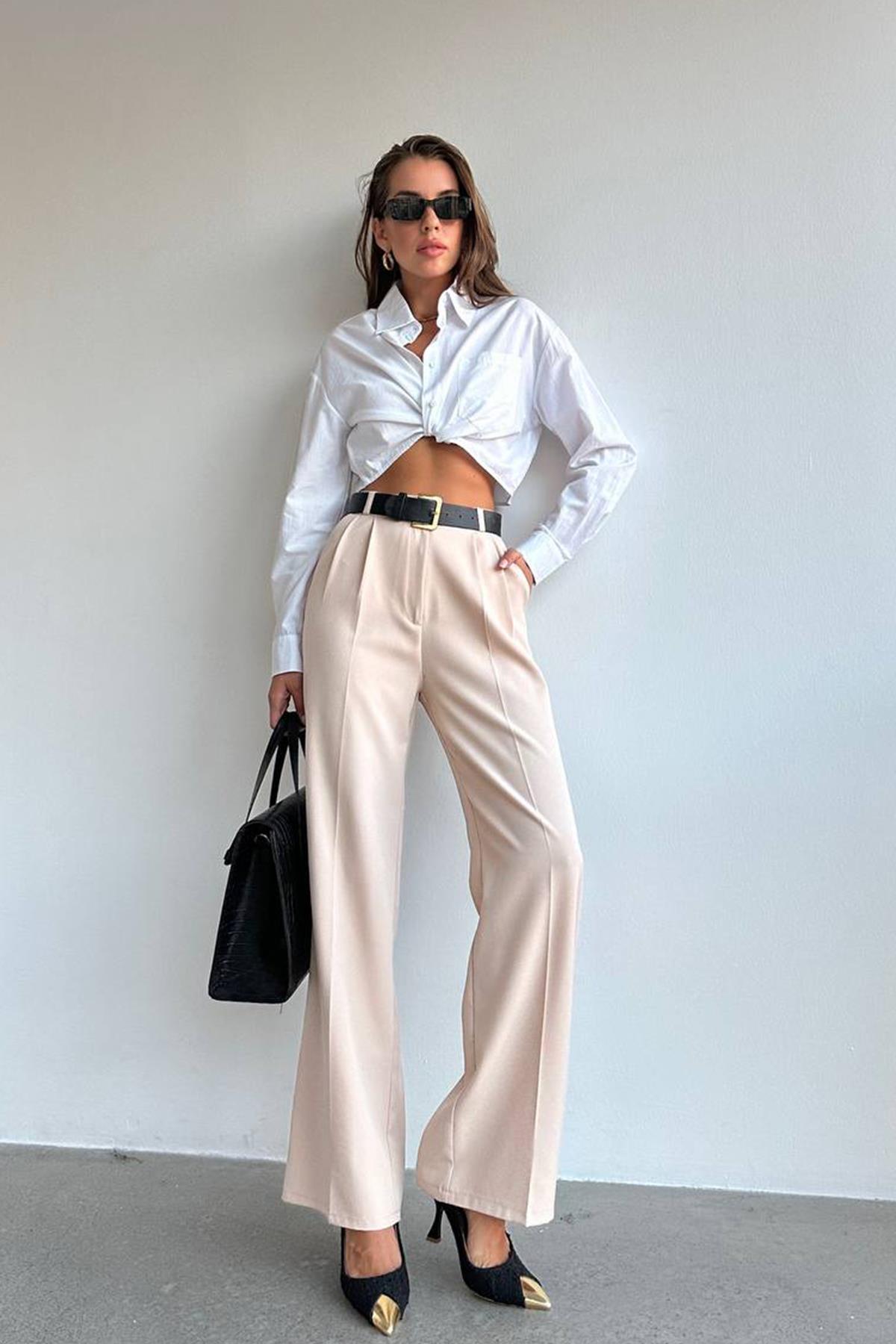 БРЮКИ ПАЛАЦЦО ПЛИССИРОВАННЫЕ