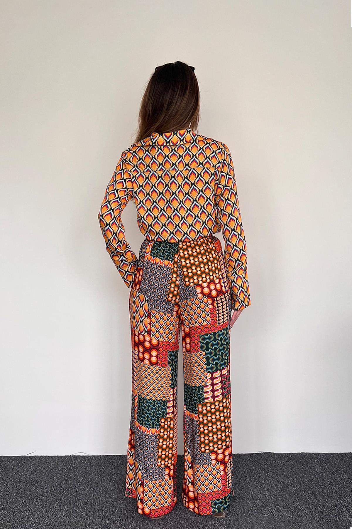 23005 PİJAMA TK. U. K. RENKLİ GEOMETRİK