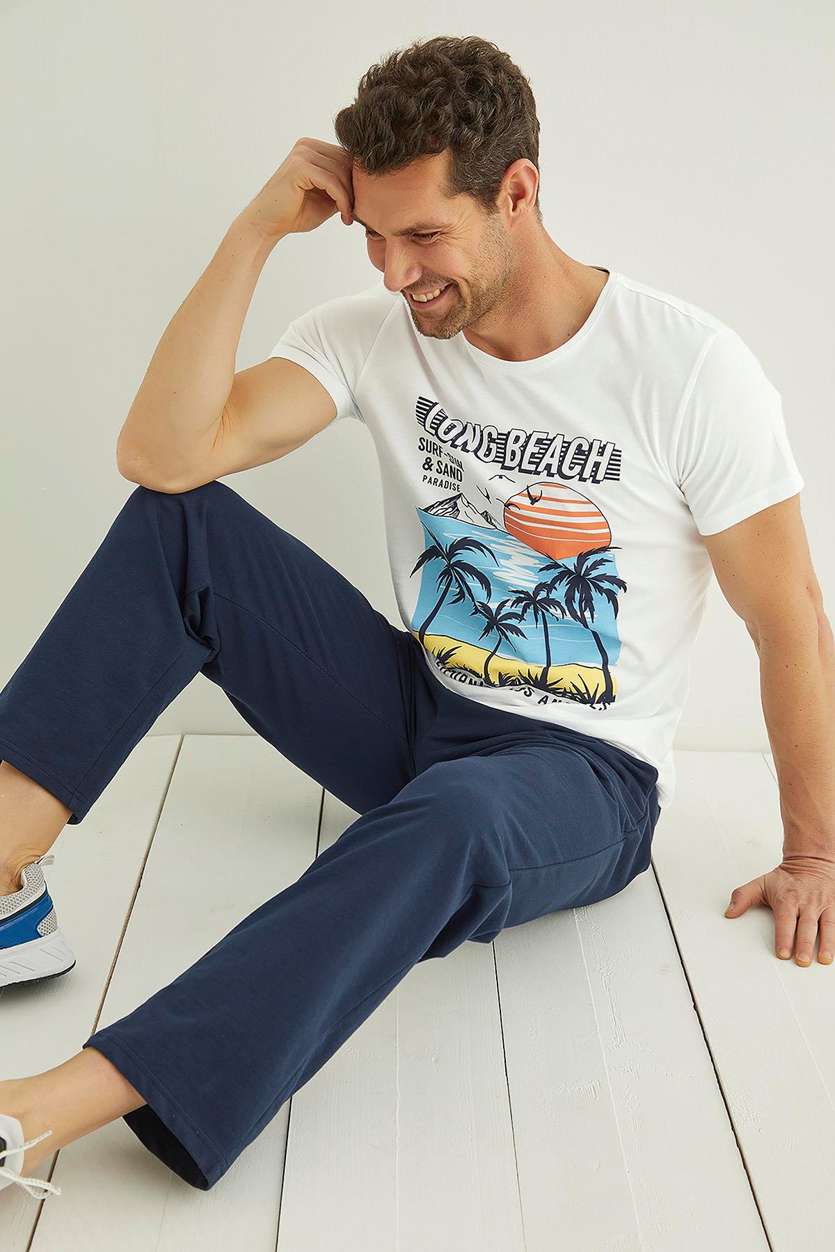 Yazı, Güneş ve Palmiye Baskılı 