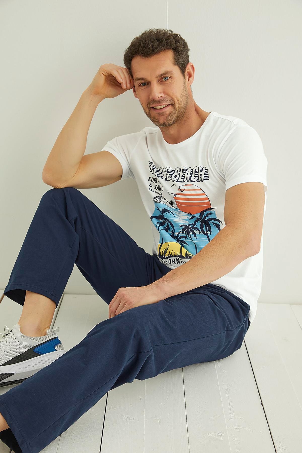 Yazı, Güneş ve Palmiye Baskılı 