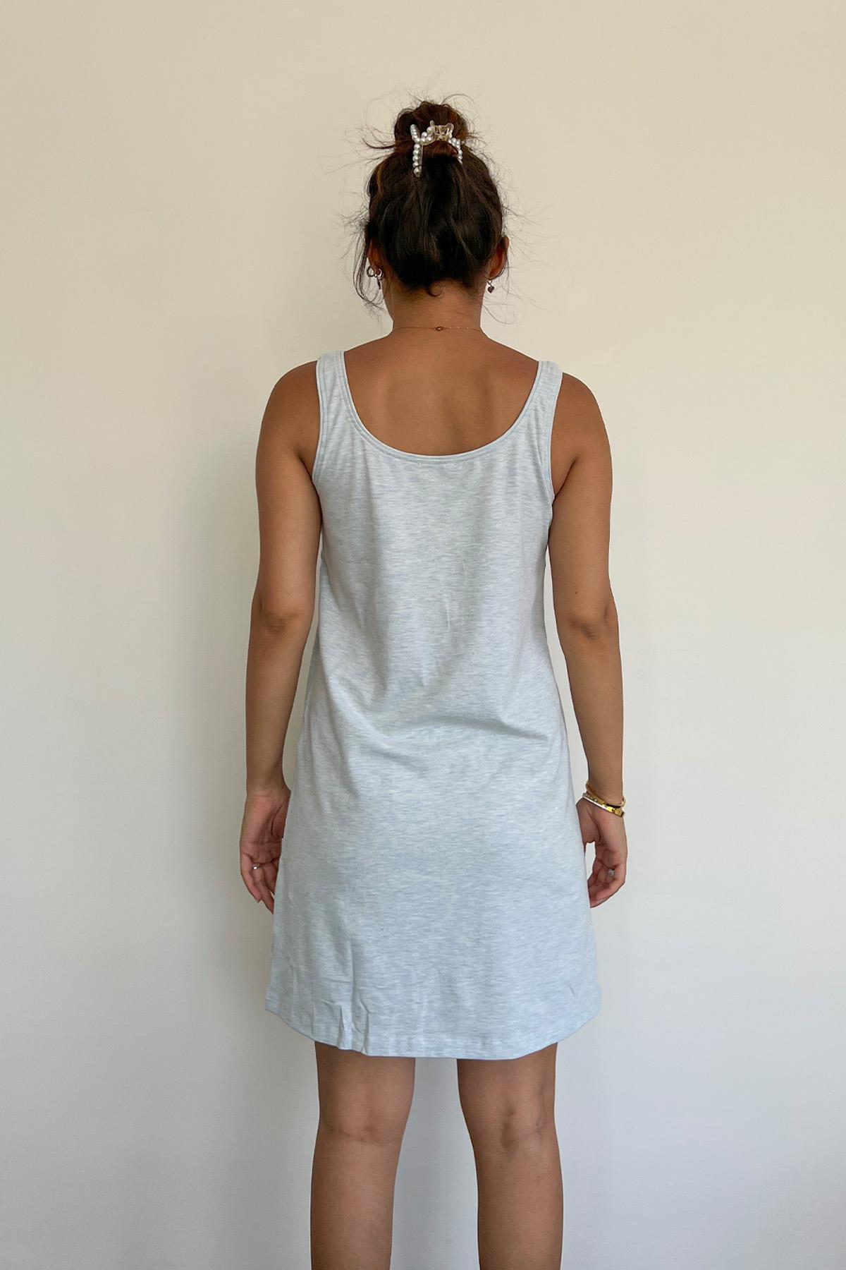 Koala Desenli ve Baskılı Sabahlık Takımı MAVİ