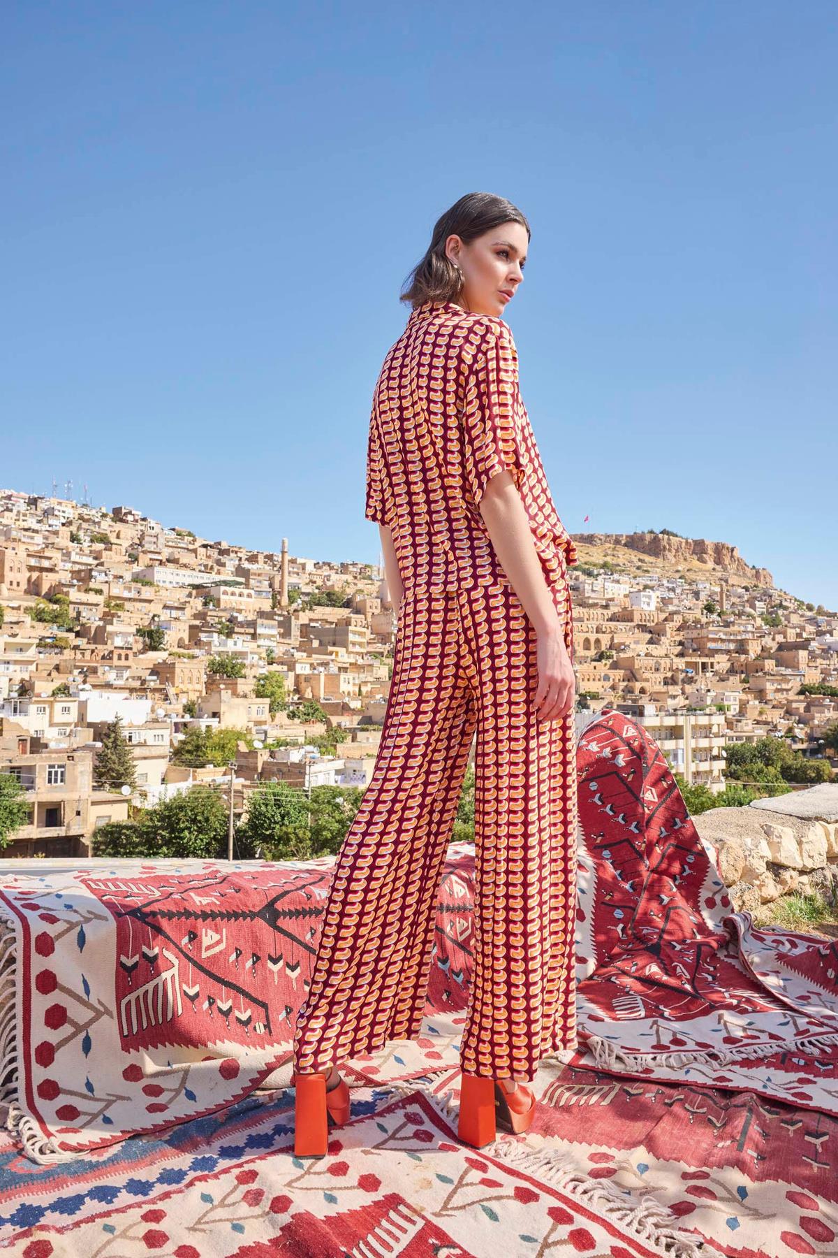 23008 PİJAMA TK. K. K. RENKLİ GEOMETRİK