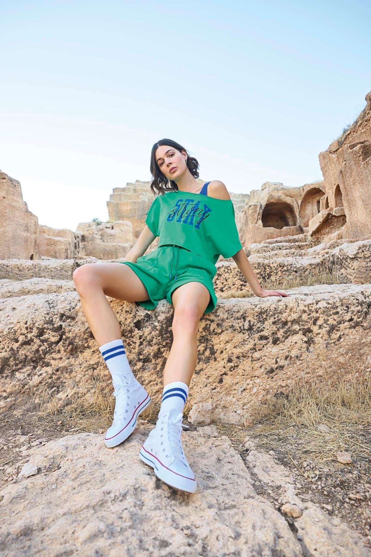 23084 3'LÜ ŞORT TK. YEŞİL