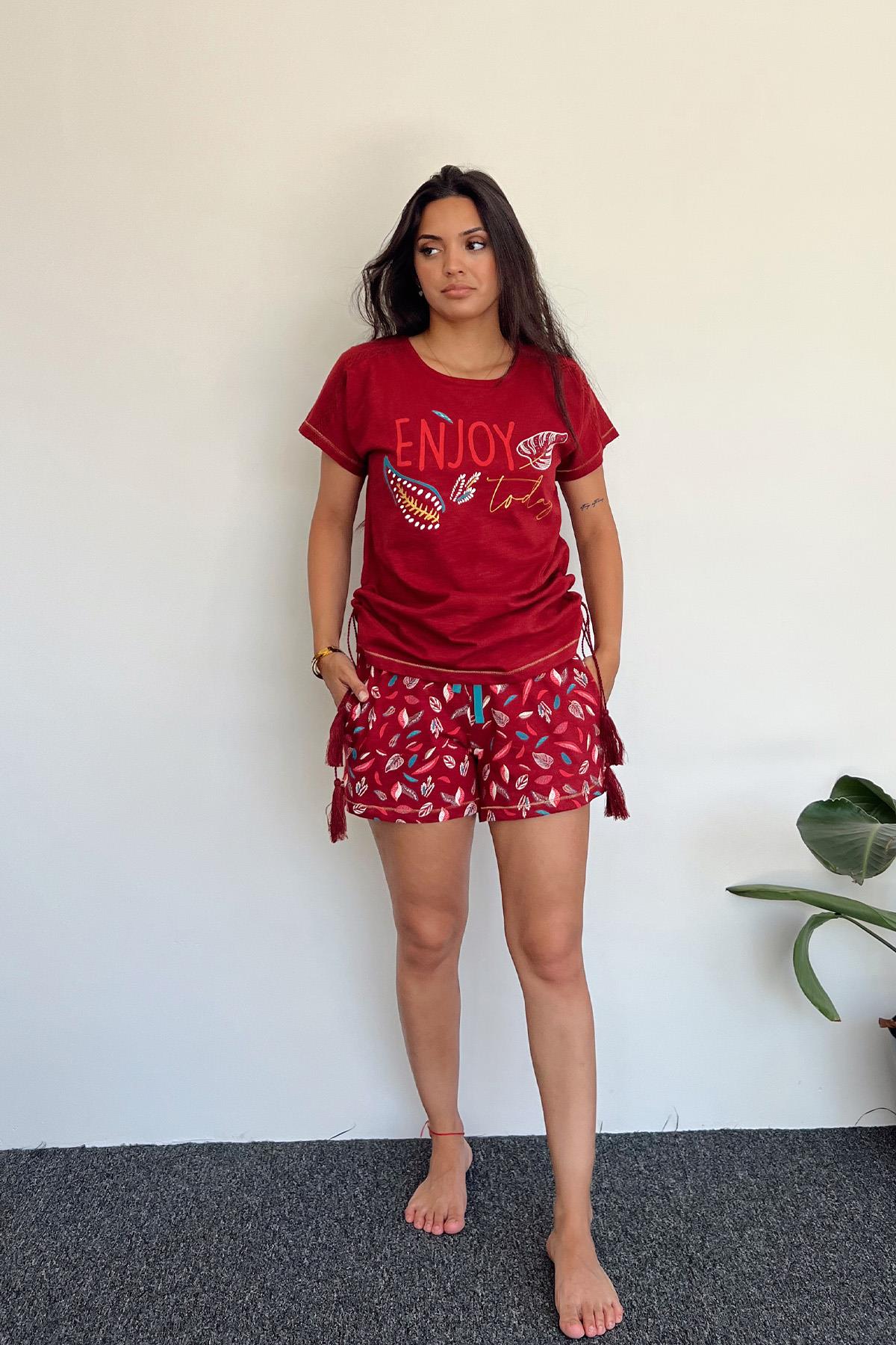 Yaprak Desenli ve Baskılı 