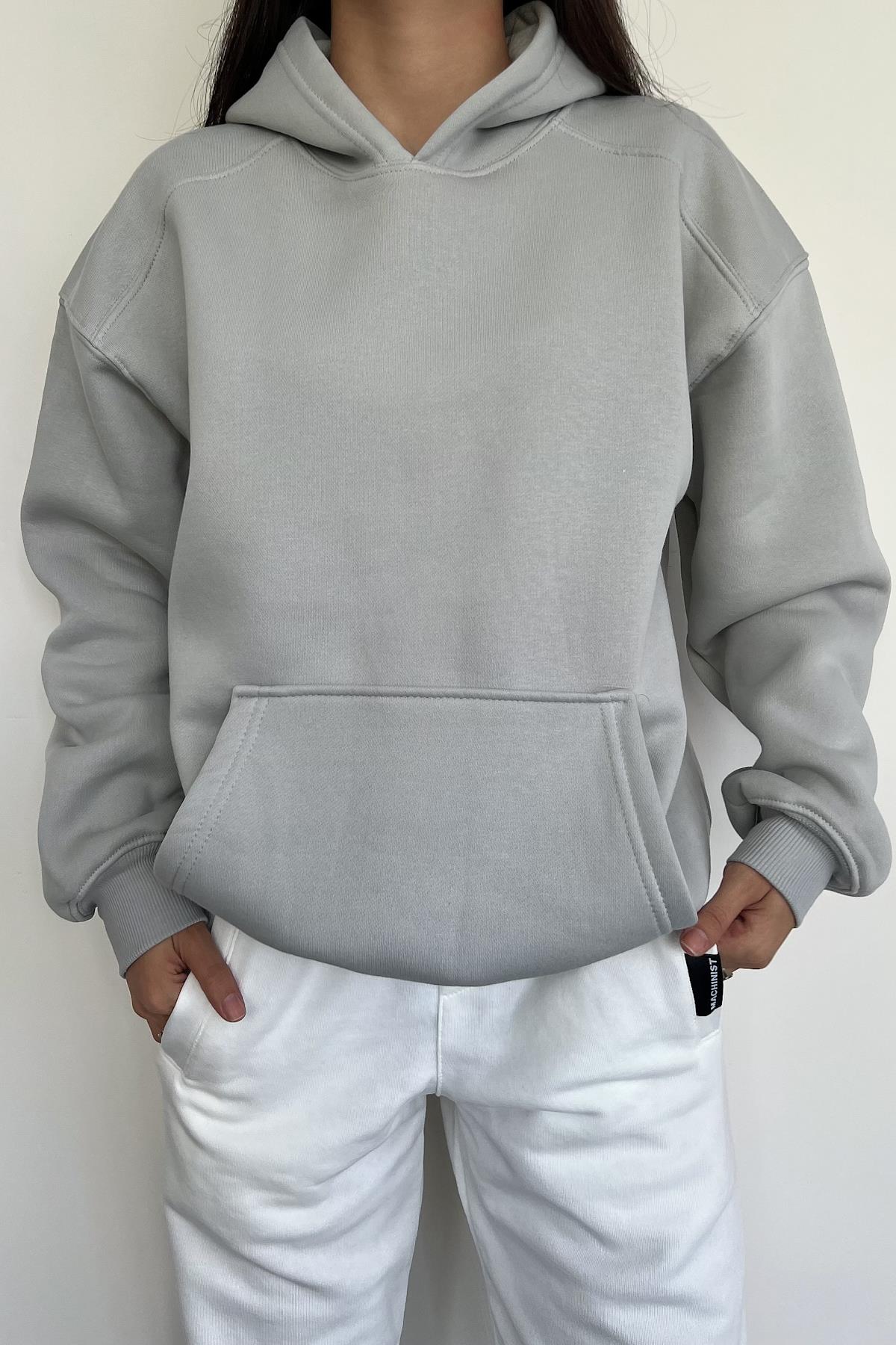 BASIC-SWEATSHIRT MIT KAPUZE
