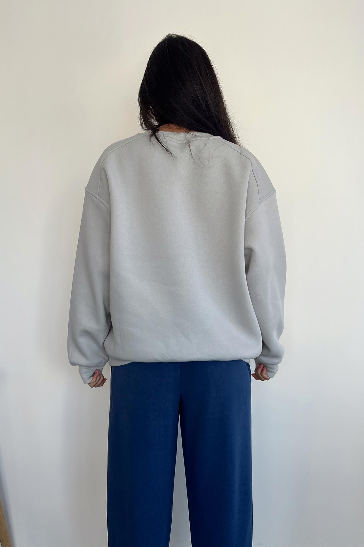 OMZU ROBALI SWEATSHIRT GRİ