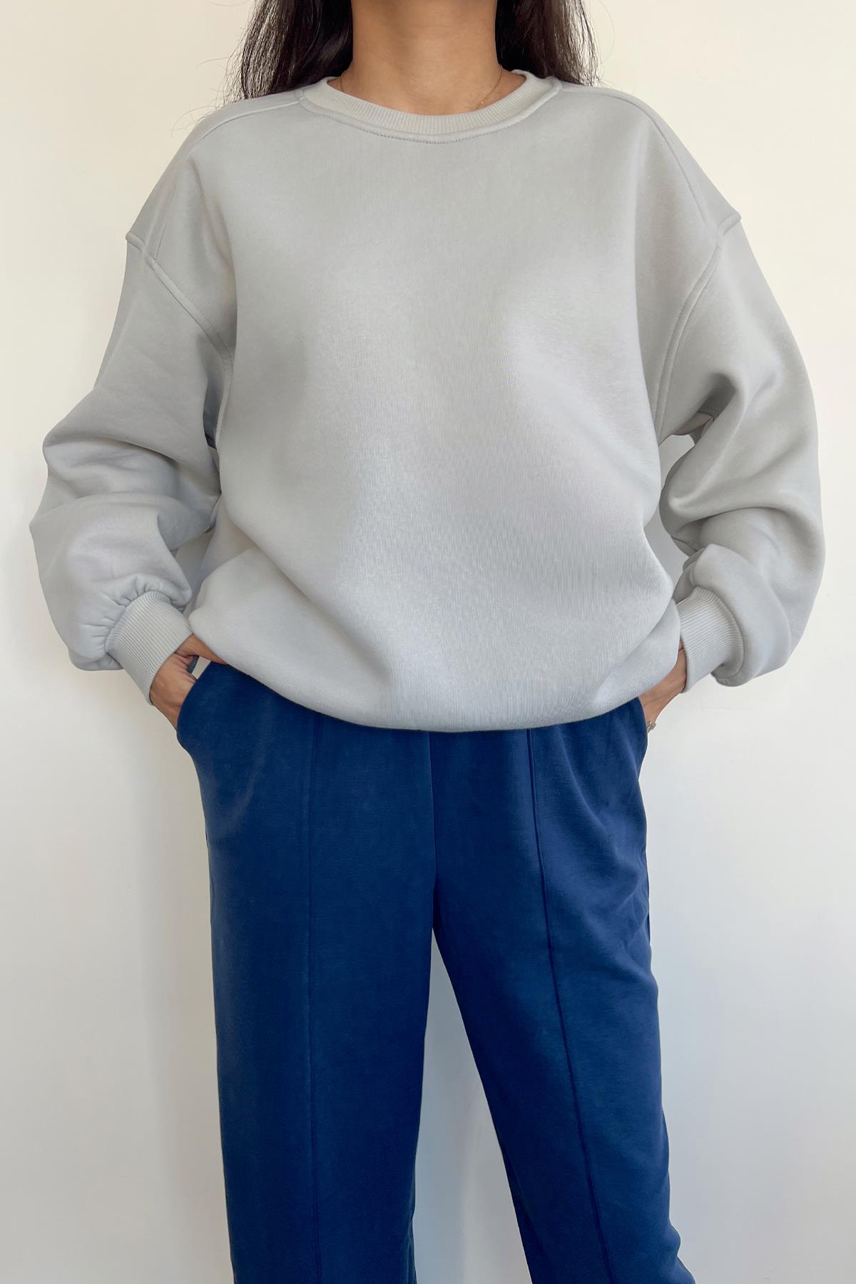 OMZU ROBALI SWEATSHIRT GRİ