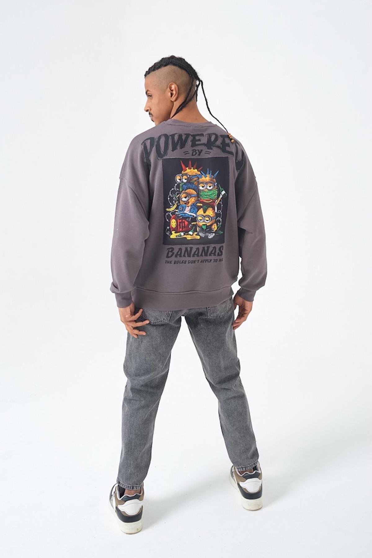 POWERED OLD SCHOOL SWEATSHIRT FÜME