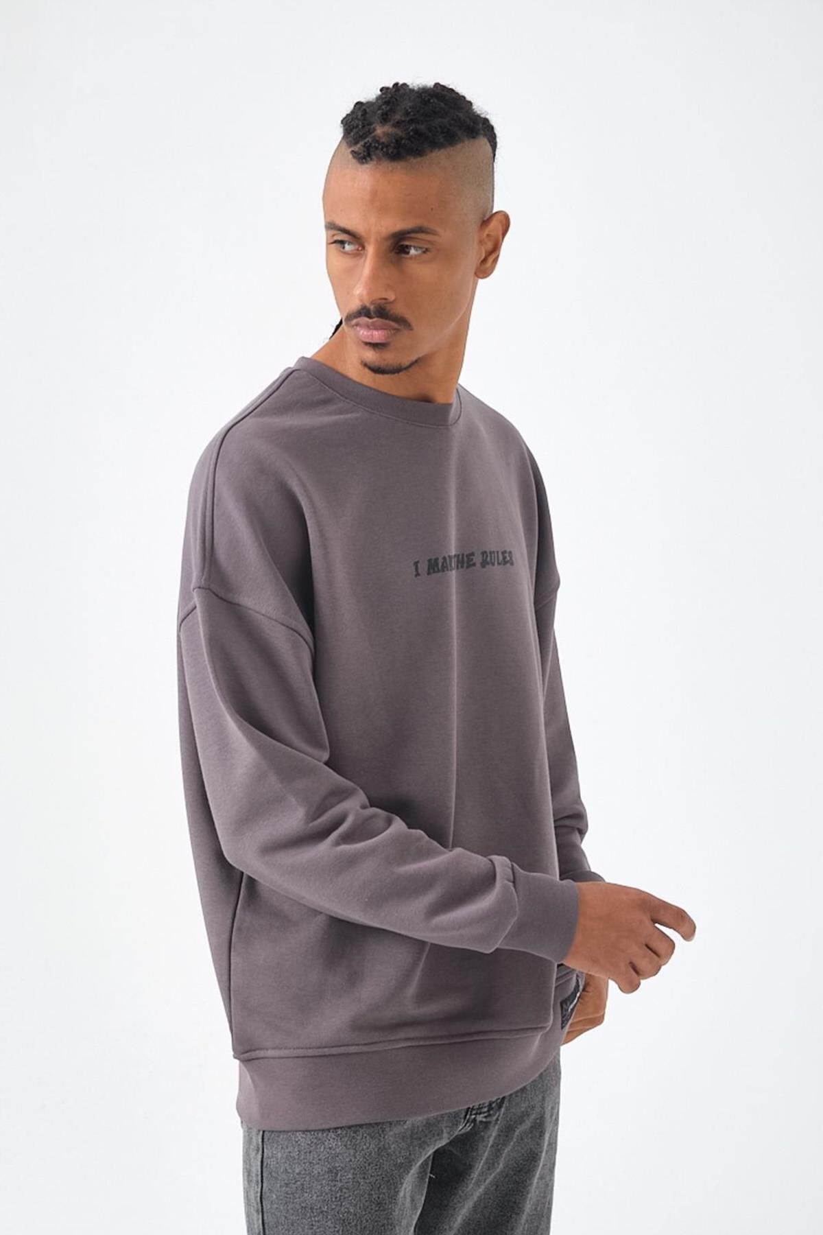 POWERED OLD SCHOOL SWEATSHIRT FÜME