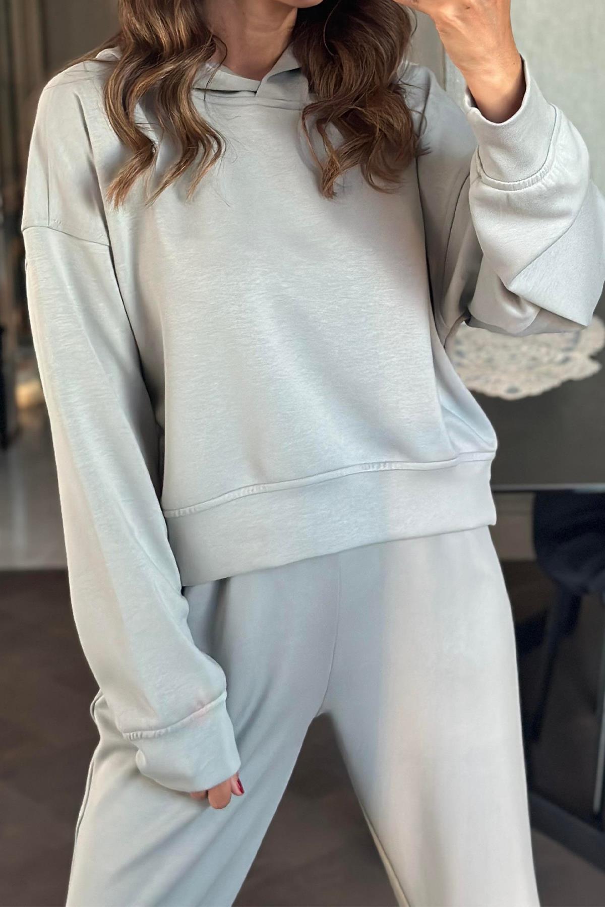 HOODİE EŞOFMAN TAKIM GRİ