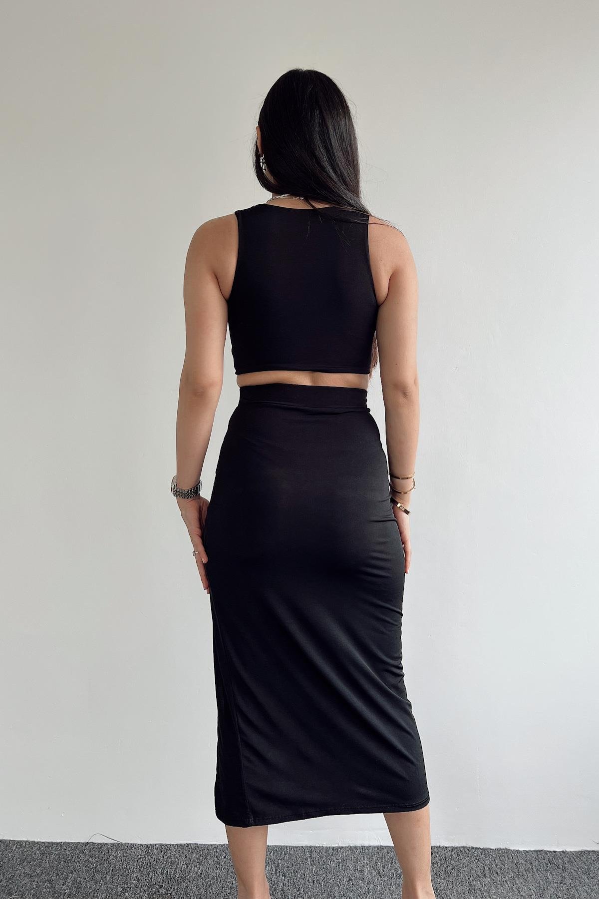 ÄRMELLOSER CROP-ROCK-ANZUG