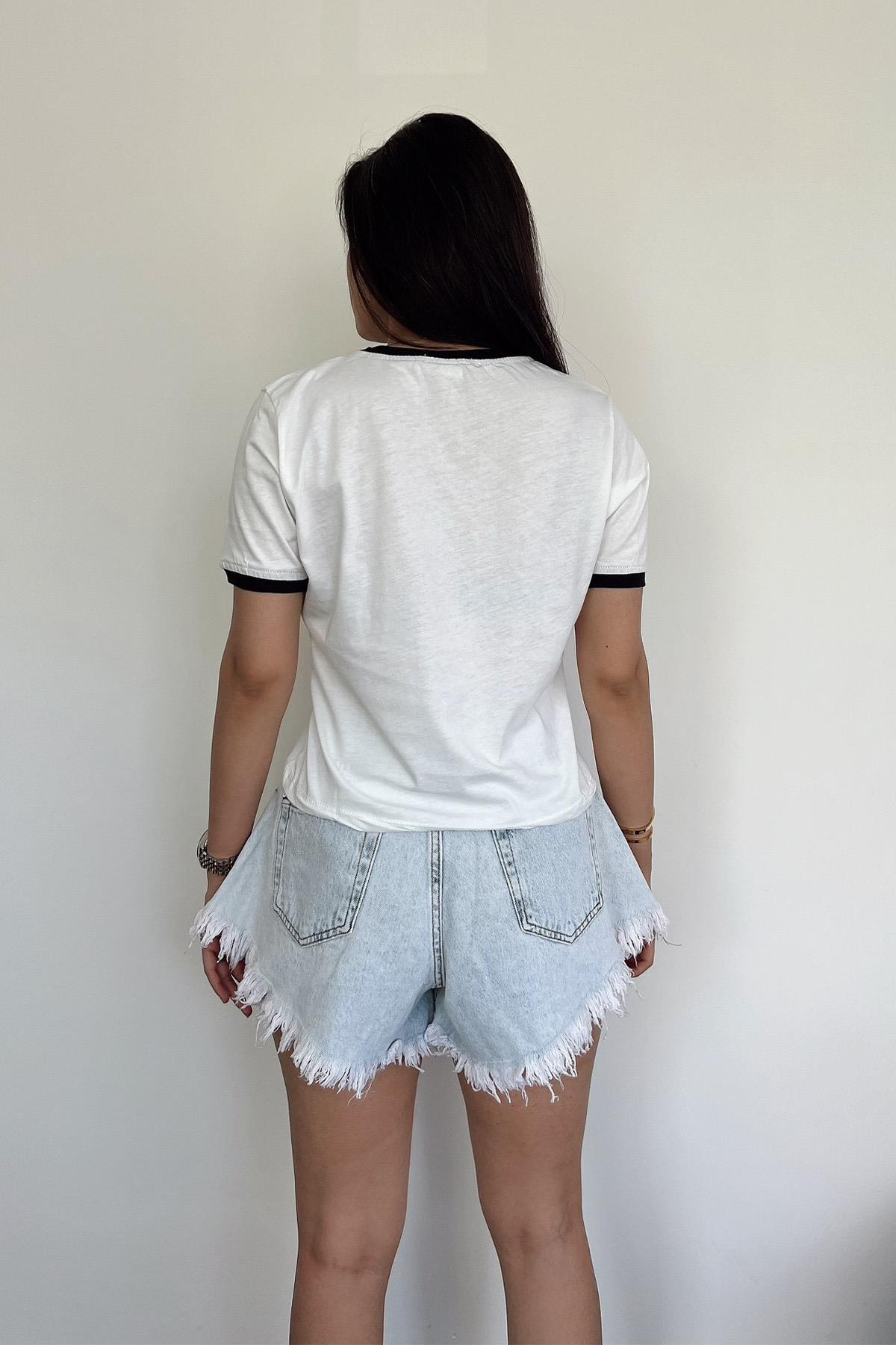 Basic-T-Shirt mit Fahrradkragen