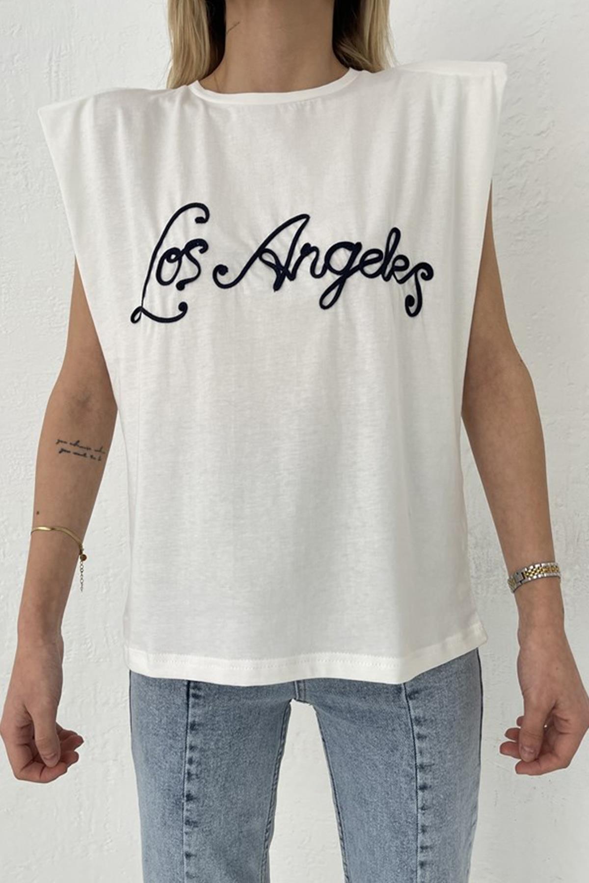 تي شيرت لوس أنجلوس مطرز