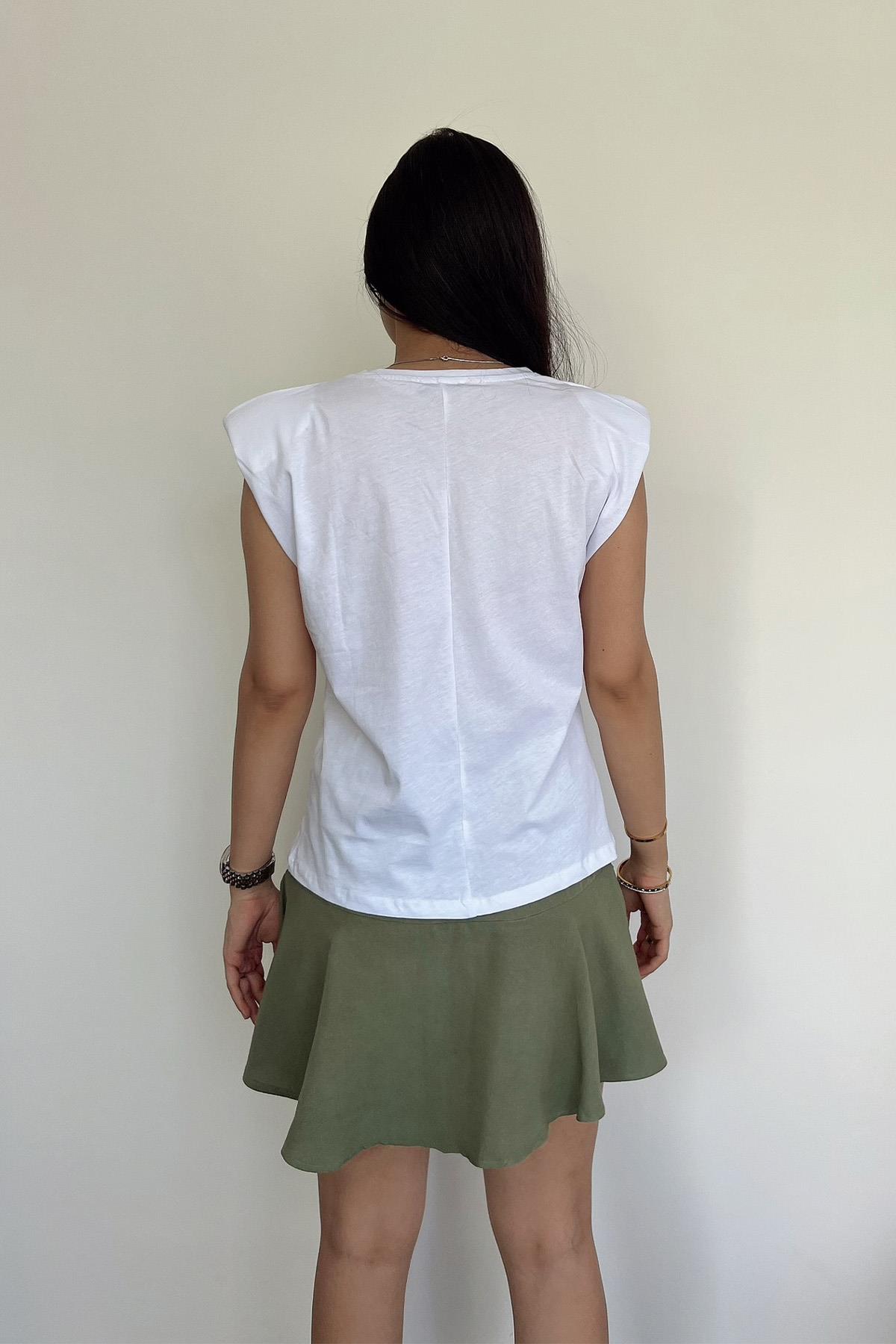 LOS ANGELES İŞLEMELİ TİŞÖRT BEYAZ