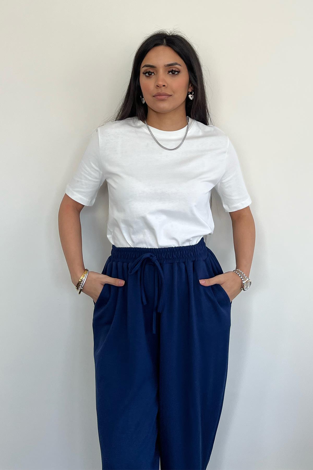 MASSİMO BİSİKLET YAKA BASIC TİŞÖRT BEYAZ