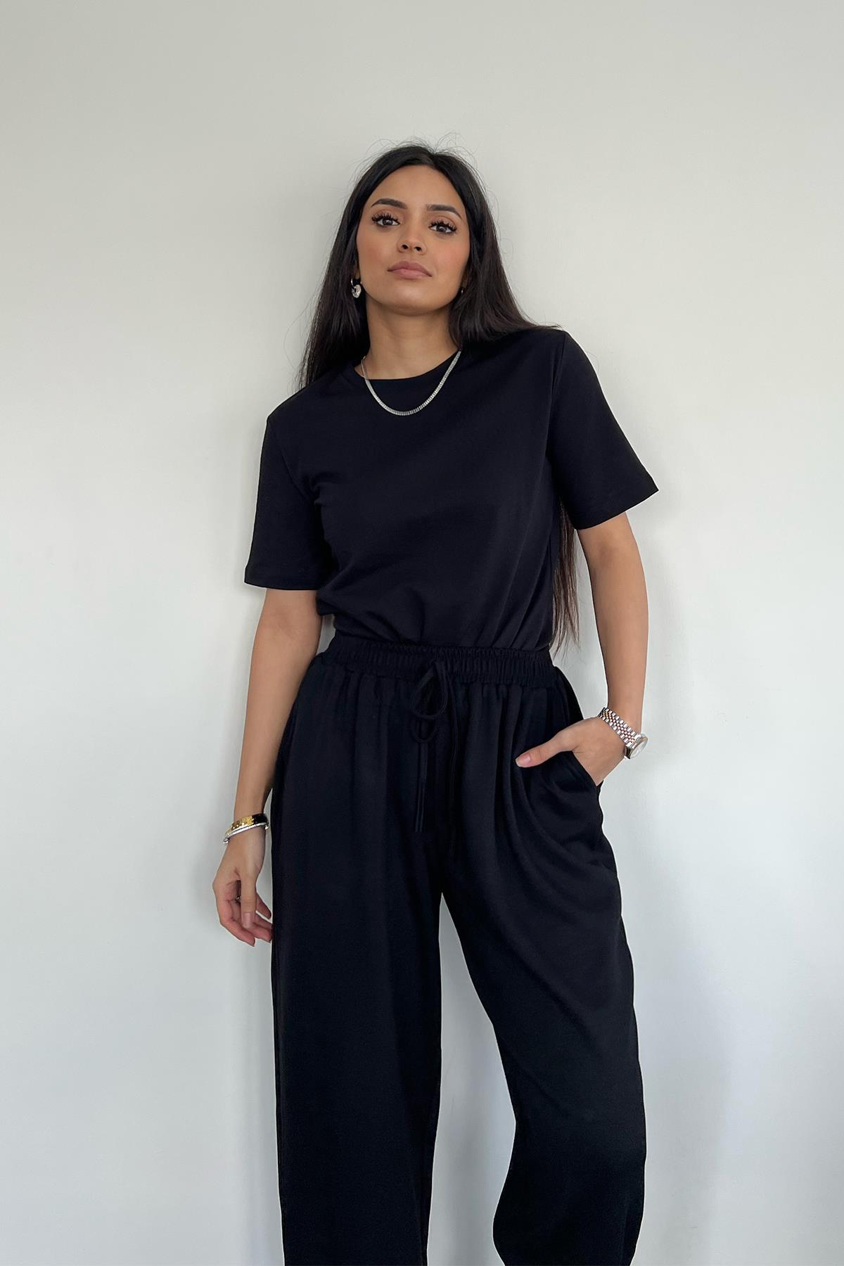 MASSİMO BİSİKLET YAKA BASIC TİŞÖRT SİYAH