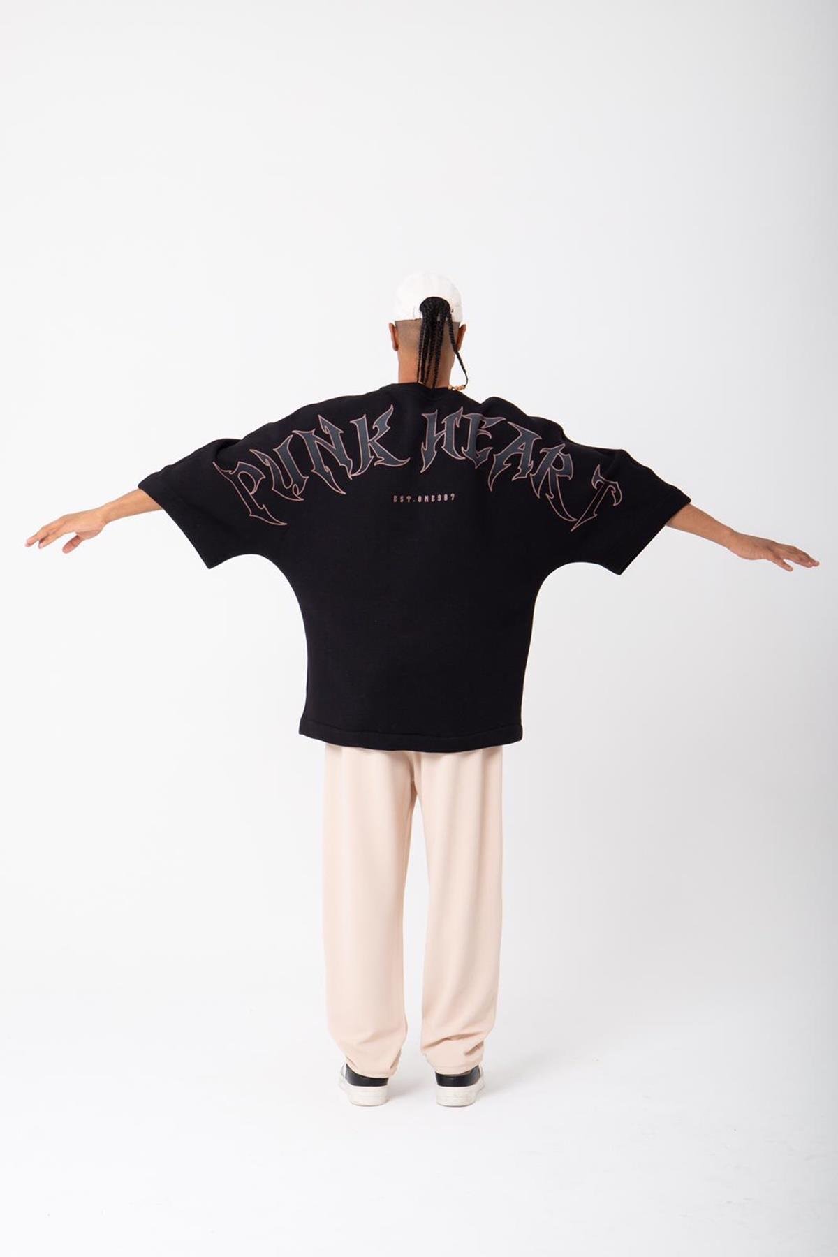 PUNK HEART Fledermausärmel mit Taschen