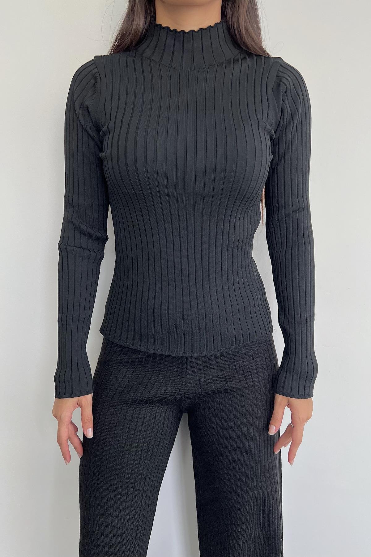 BALIKÇI YAKA FURFIRLI TRIKO