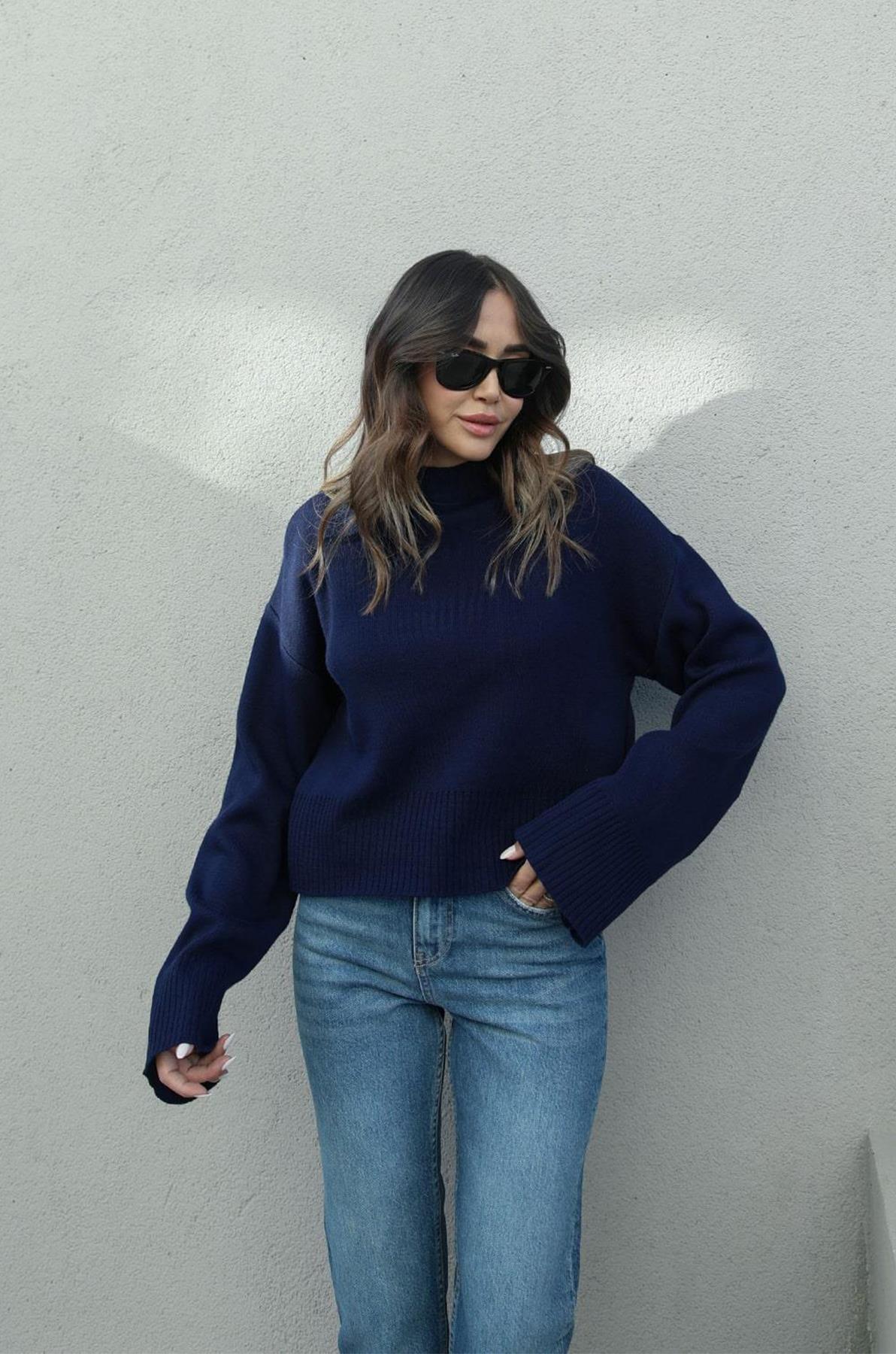 BALIKÇI YAKA UZUN WITH CROP TRİKO