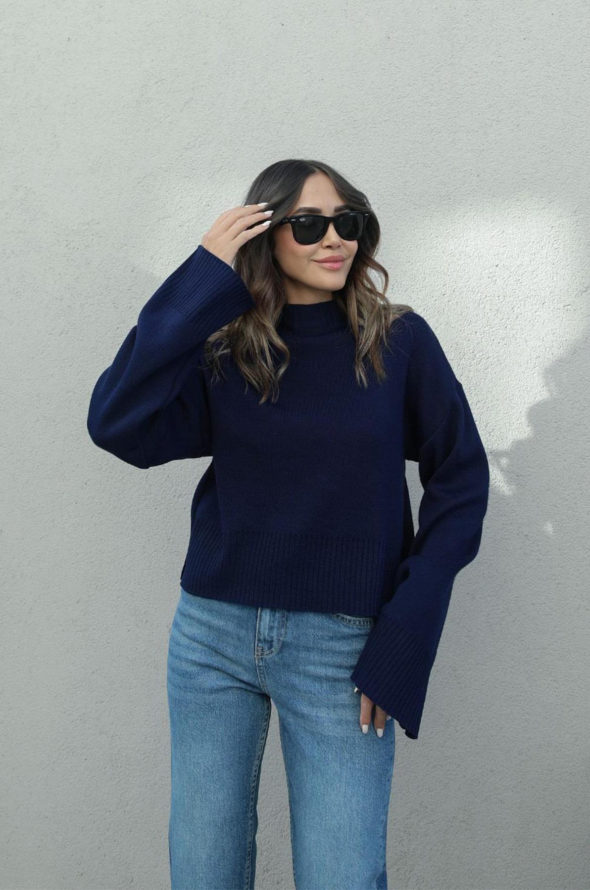 BALIKÇI YAKA UZUN WITH CROP TRİKO