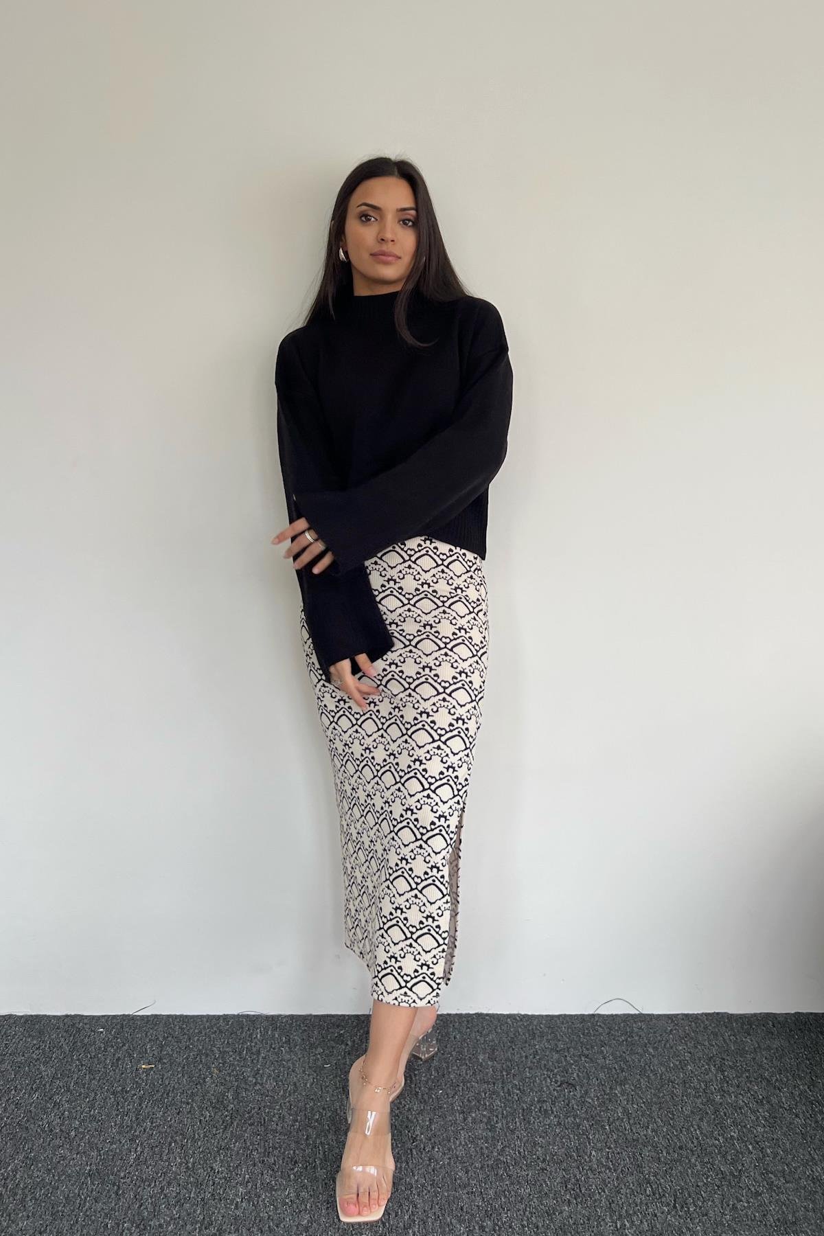 BALIKÇI YAKA UZUN WITH CROP TRİKO