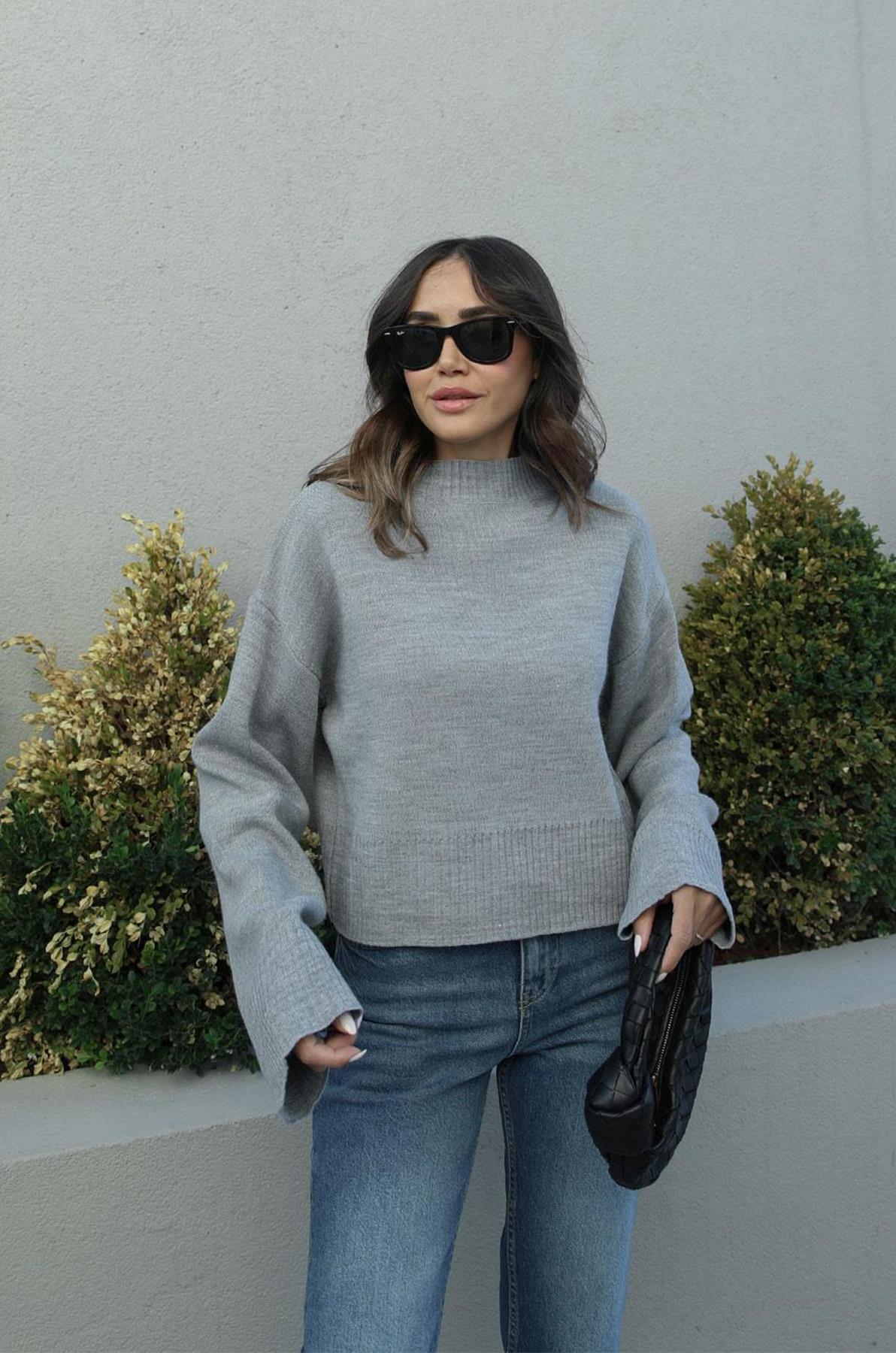 BALIKÇI YAKA UZUN WITH CROP TRİKO