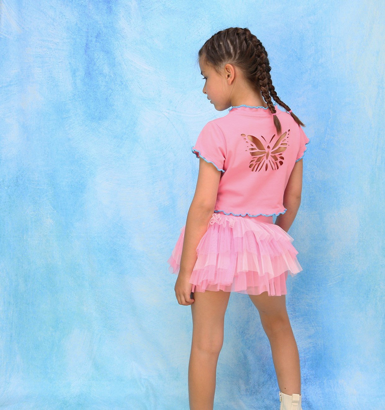 Butterfly Crop Top / Pembe