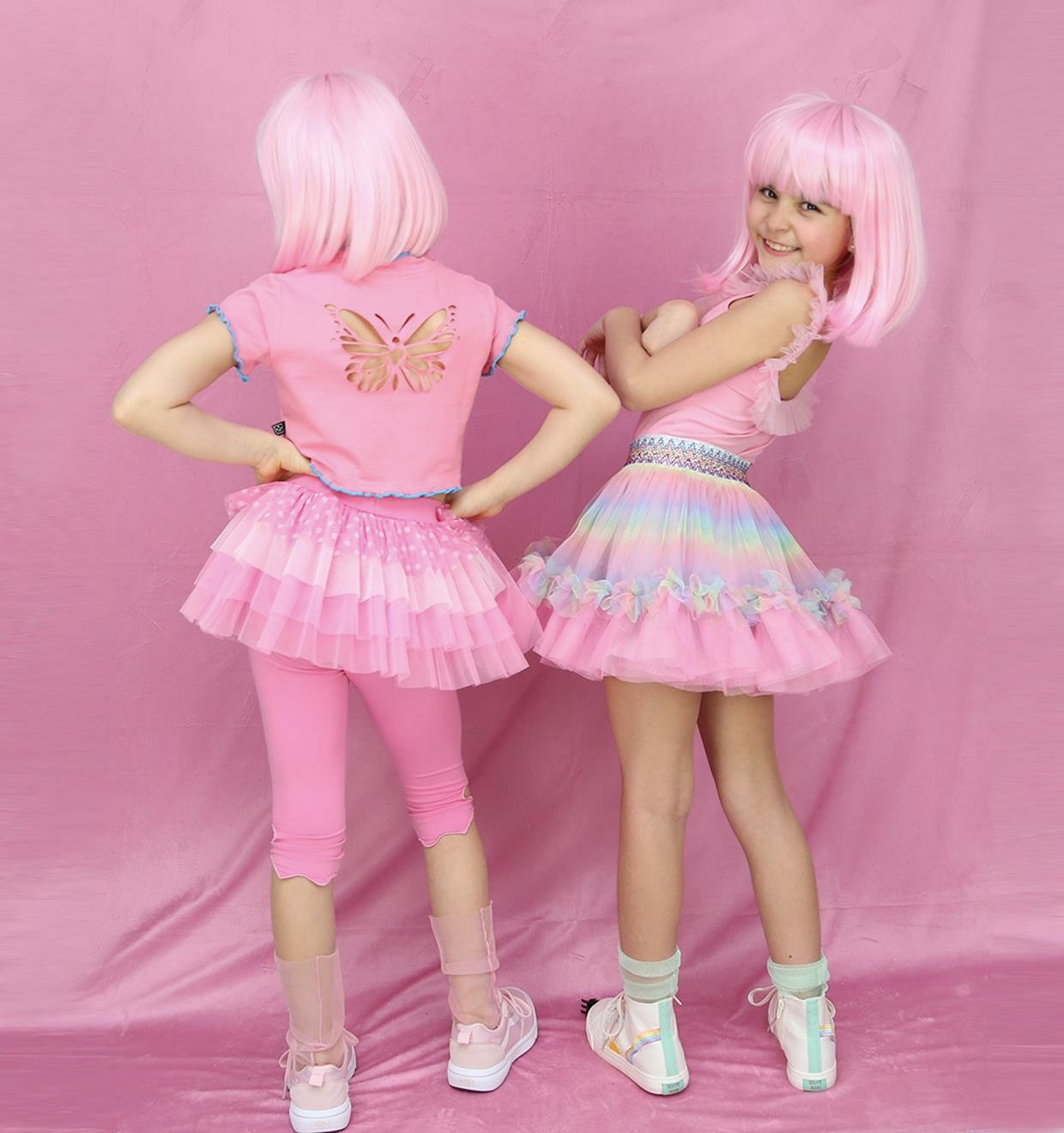 Butterfly Crop Top / Pembe