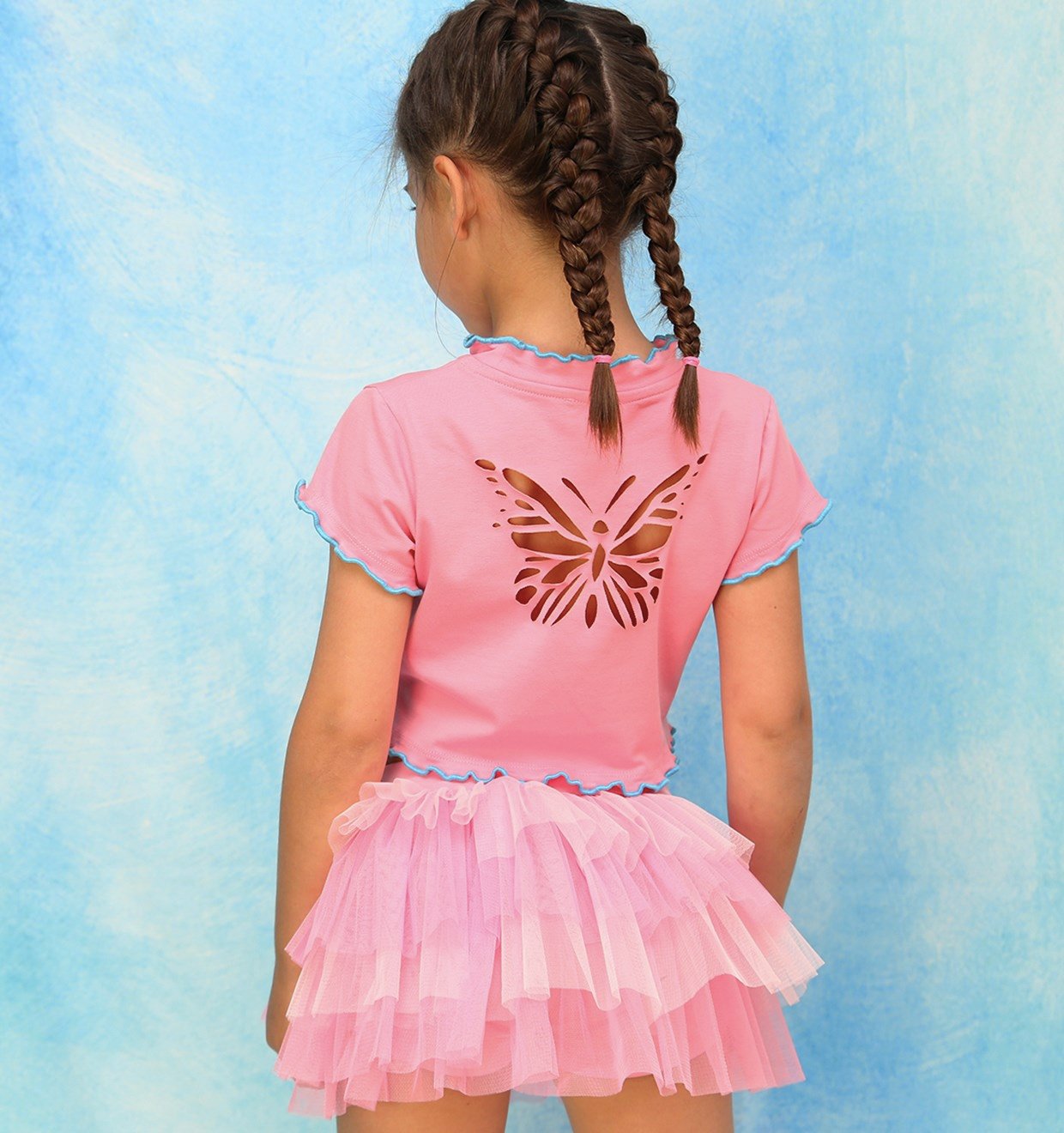 Butterfly Crop Top / Pembe