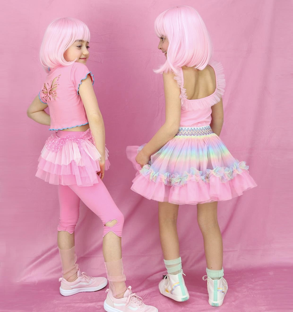 Butterfly Crop Top / Pembe