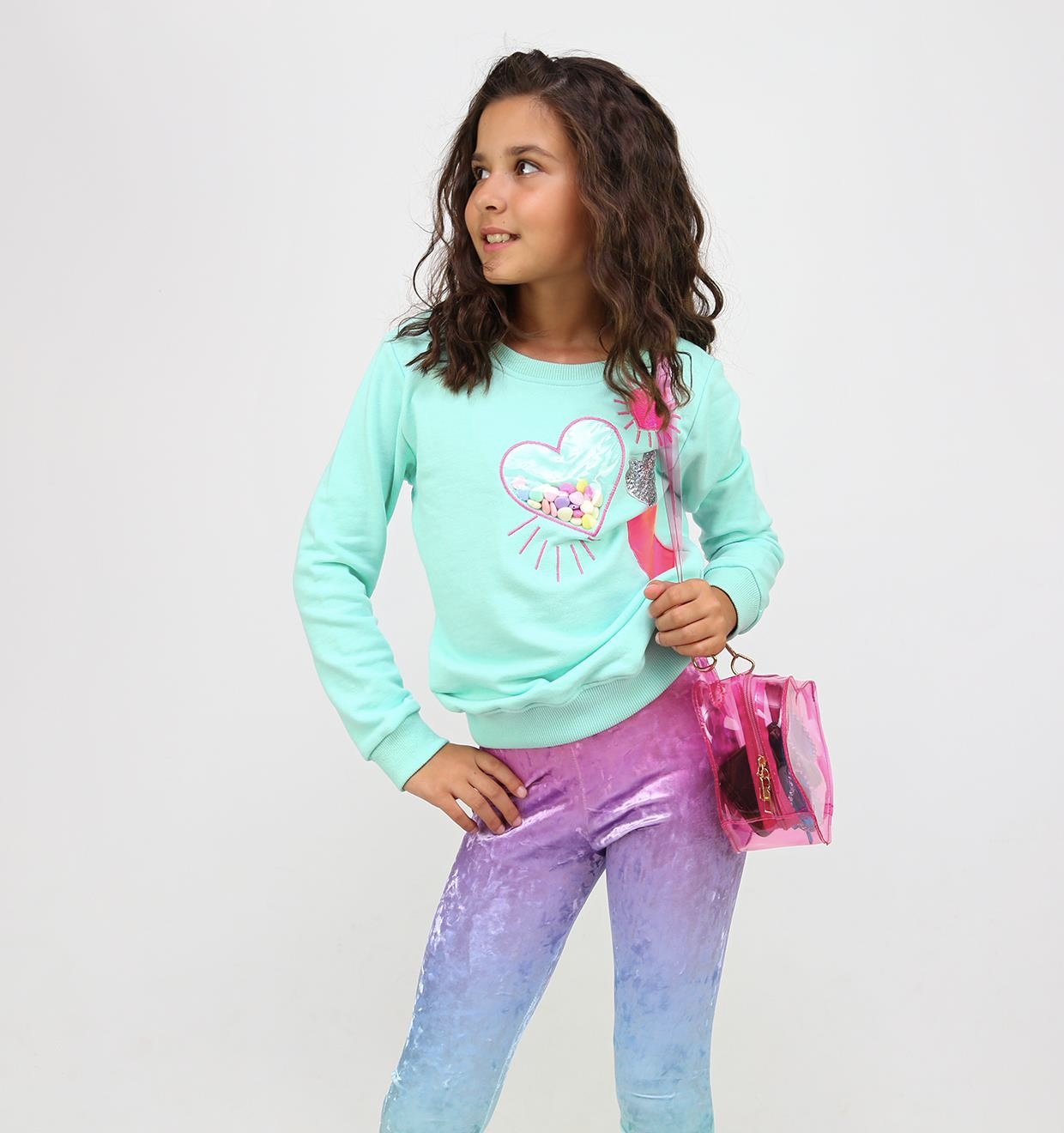 Heart Beads Boncuklu Sweatshirt