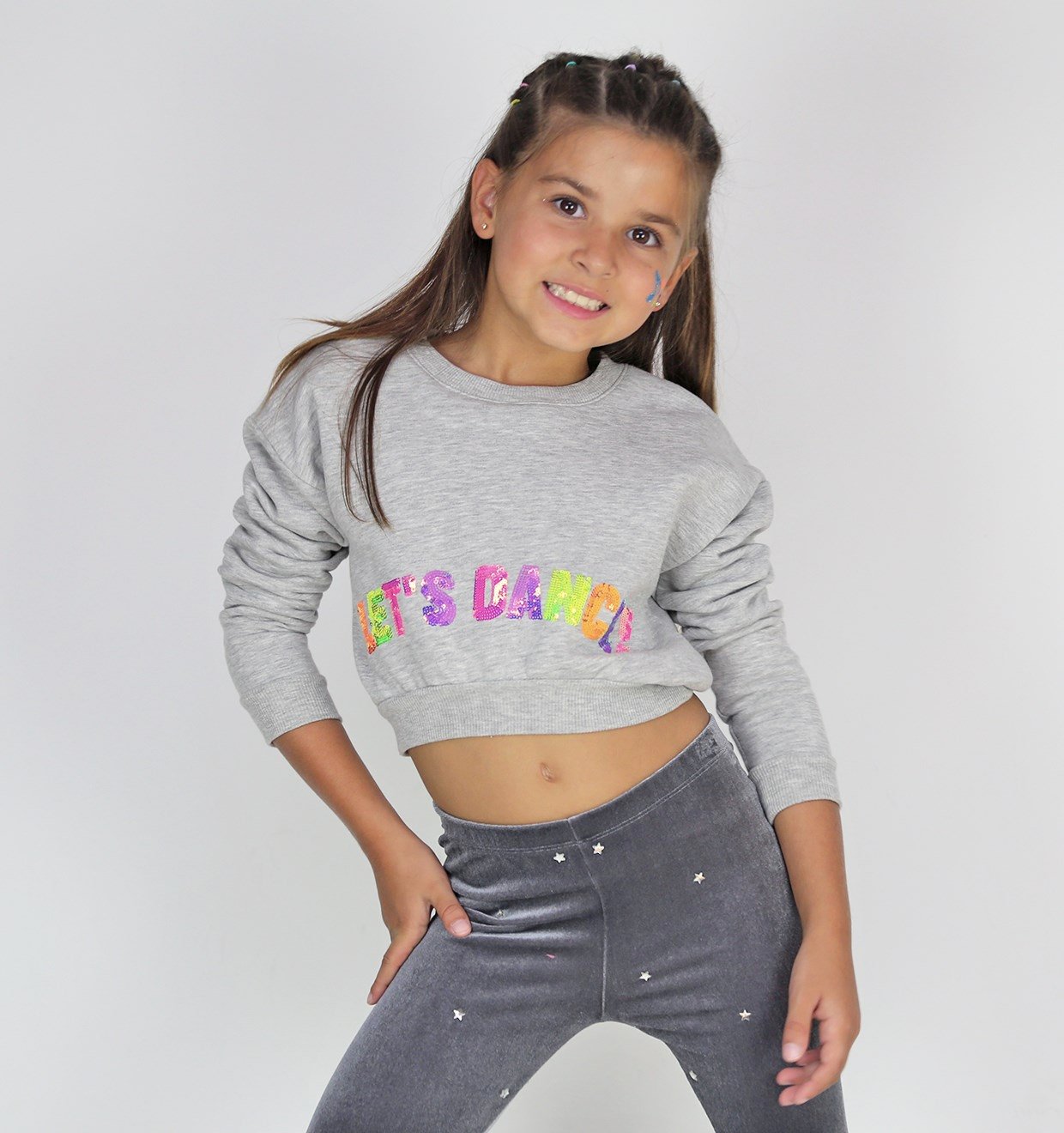 Let's Dance Cropped Sweatshirt