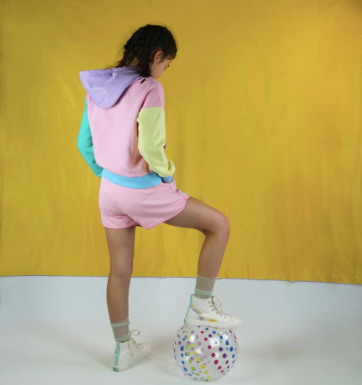 Multicoloured Kapüşonlu Sweatshirt