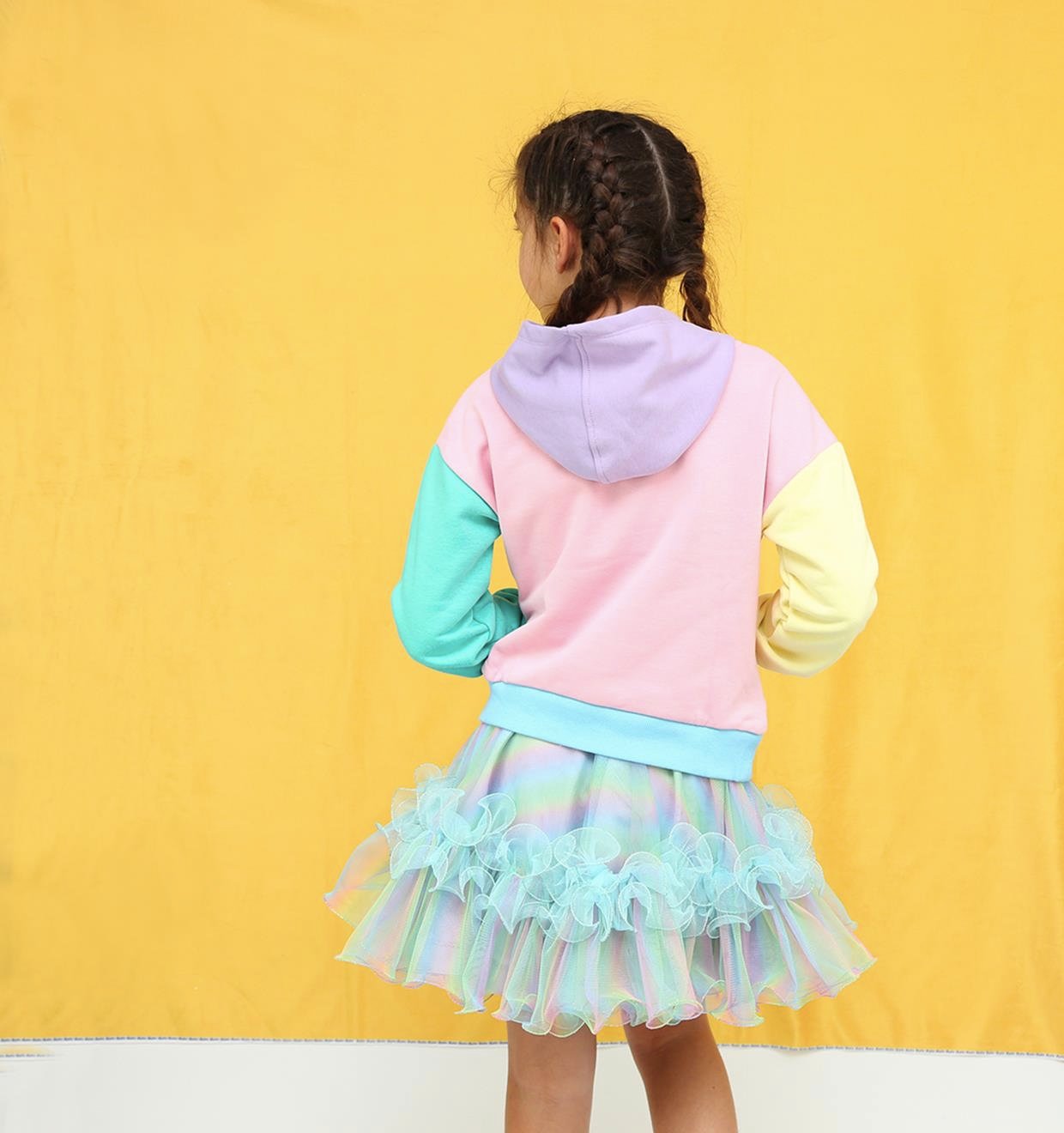 Multicoloured Kapüşonlu Sweatshirt