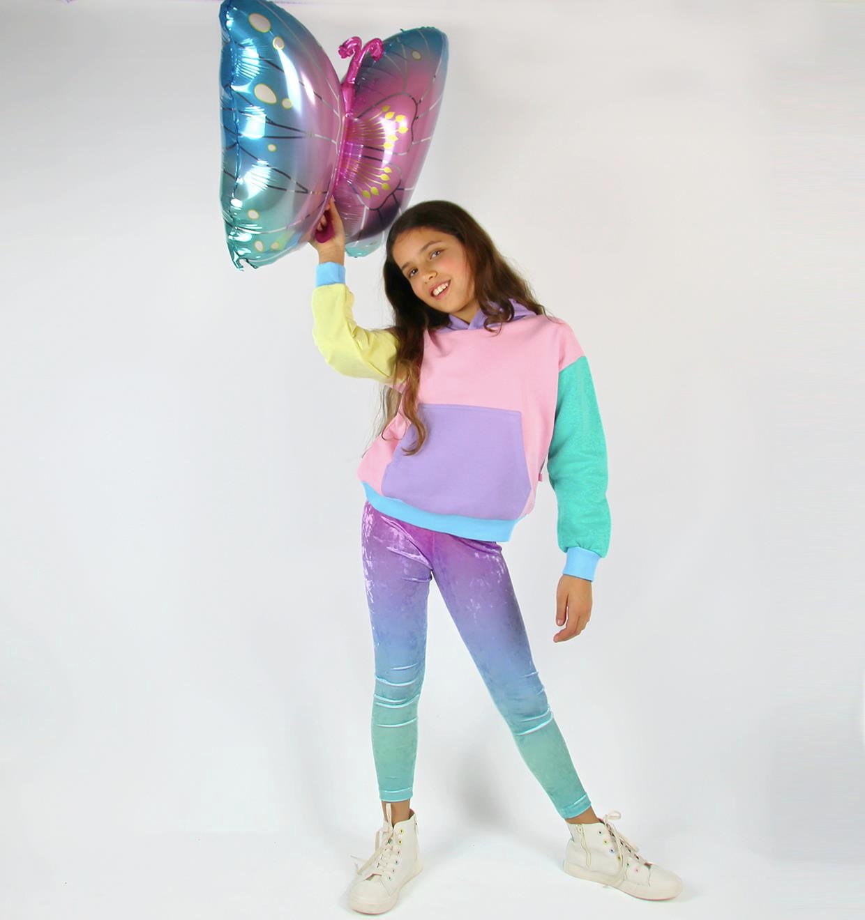 Multicoloured Kapüşonlu Sweatshirt
