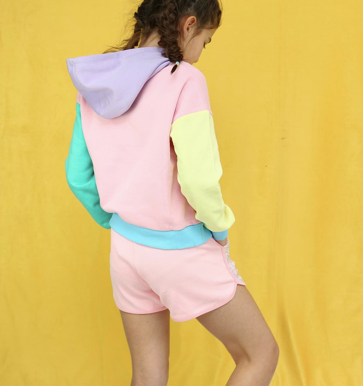 Multicoloured Kapüşonlu Sweatshirt