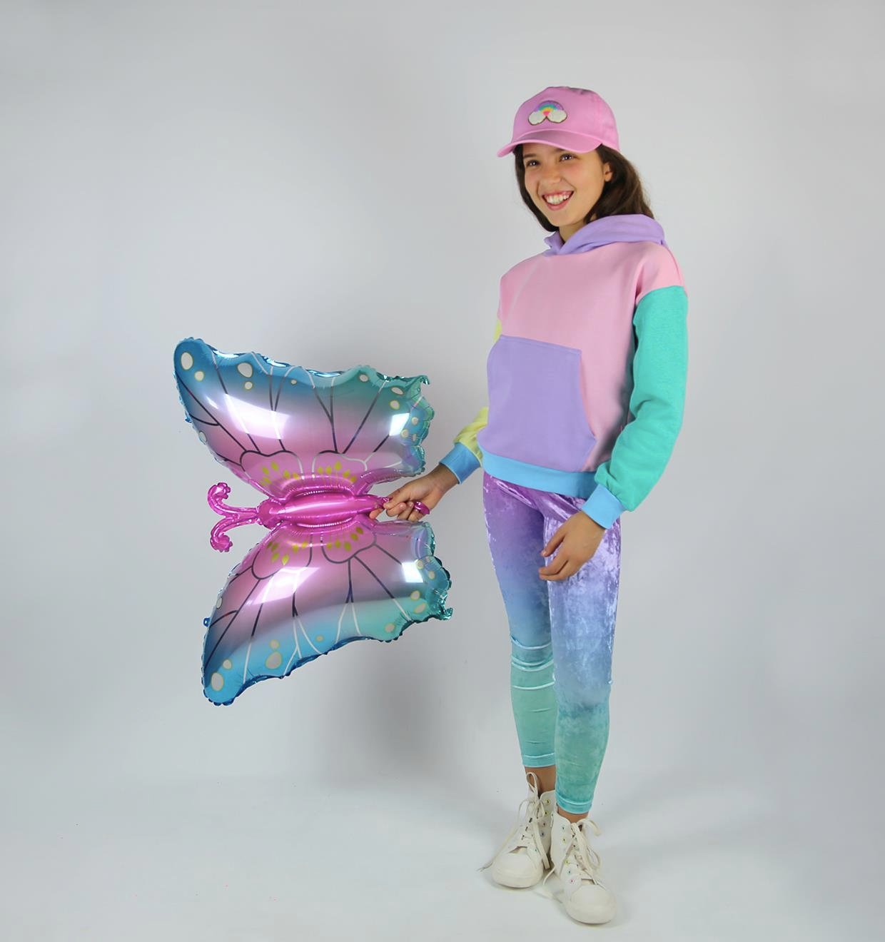 Multicoloured Kapüşonlu Sweatshirt