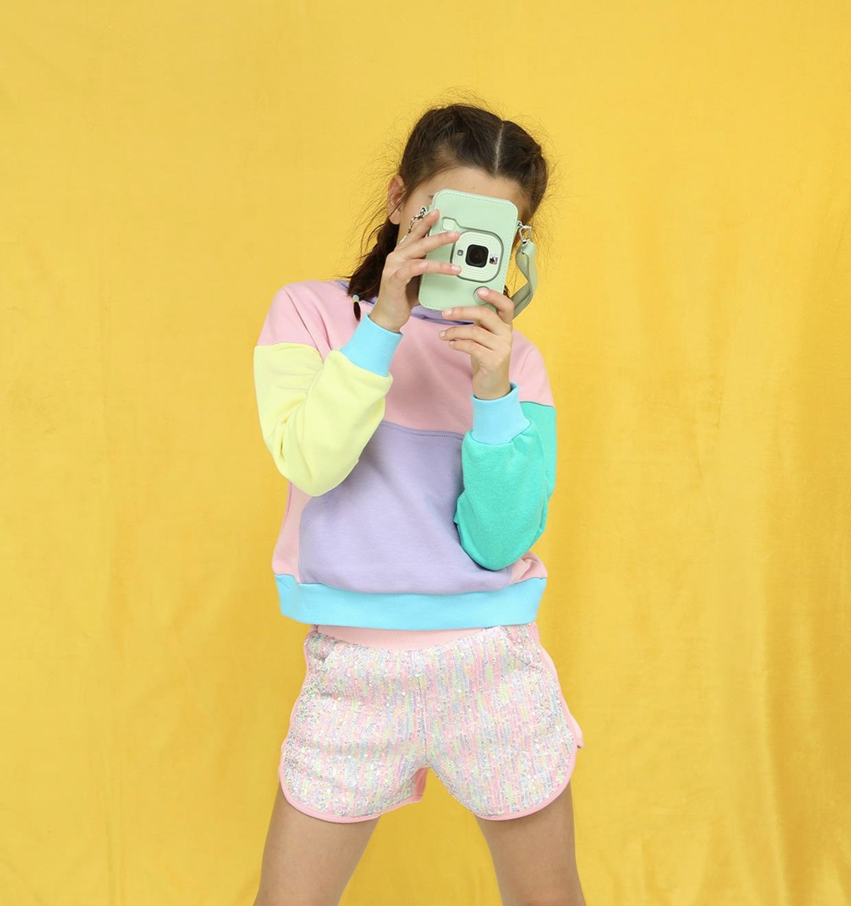 Multicoloured Kapüşonlu Sweatshirt