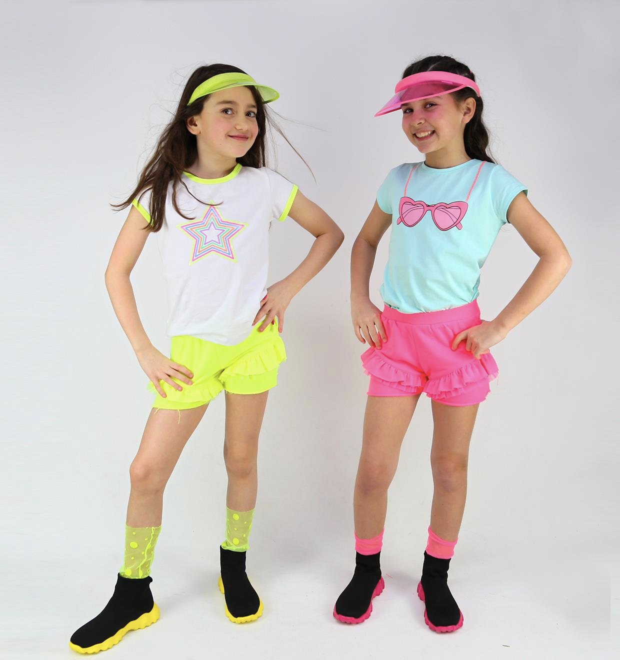 Neon Lime Ruffle Şort