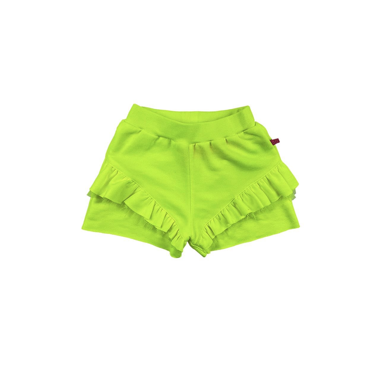 Neon Lime Ruffle Şort