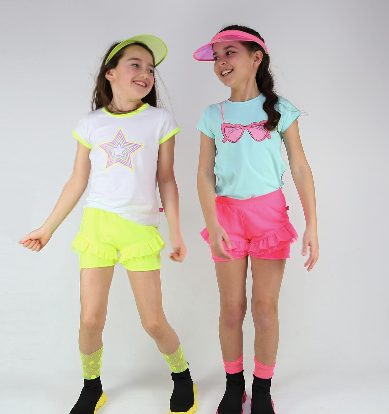 Neon Lime Ruffle Şort