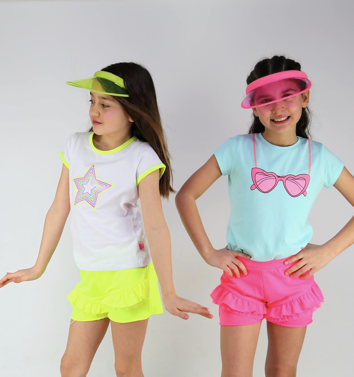 Neon Lime Ruffle Şort