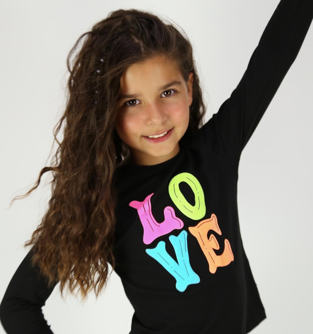 Neon Love T-shirt / Siyah