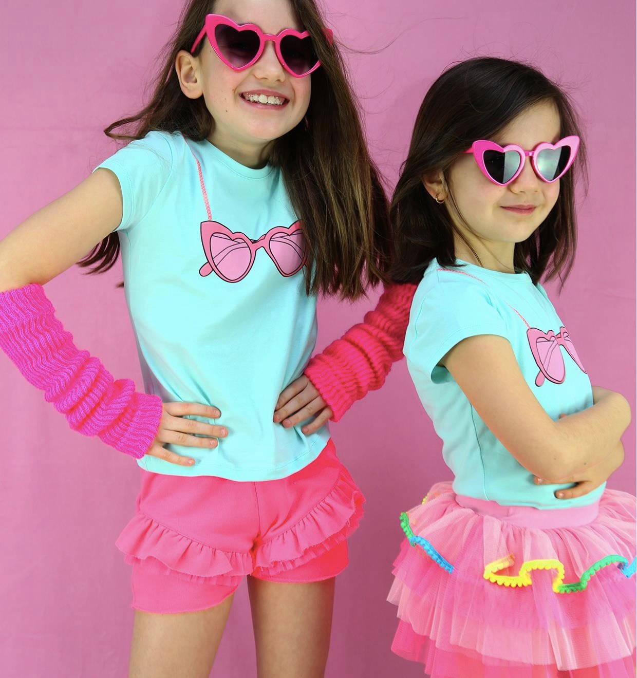 Neon Pink Ruffle Şort