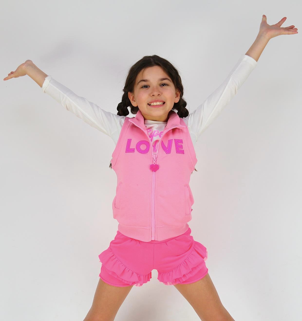 Neon Pink Ruffle Şort